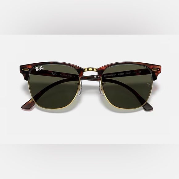 Ray-Ban Polished Tortoise on Gold Clubmaster Classic Sunglasses